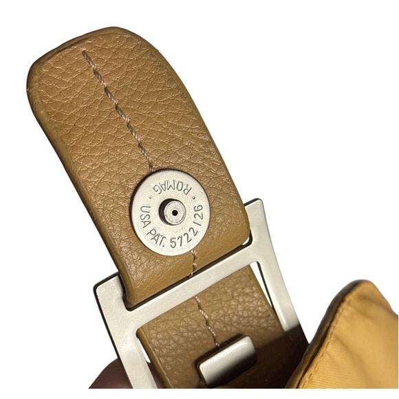 Kenneth Cole Reaction Camel Leather Shoulder Bag - Picture 8 of 15